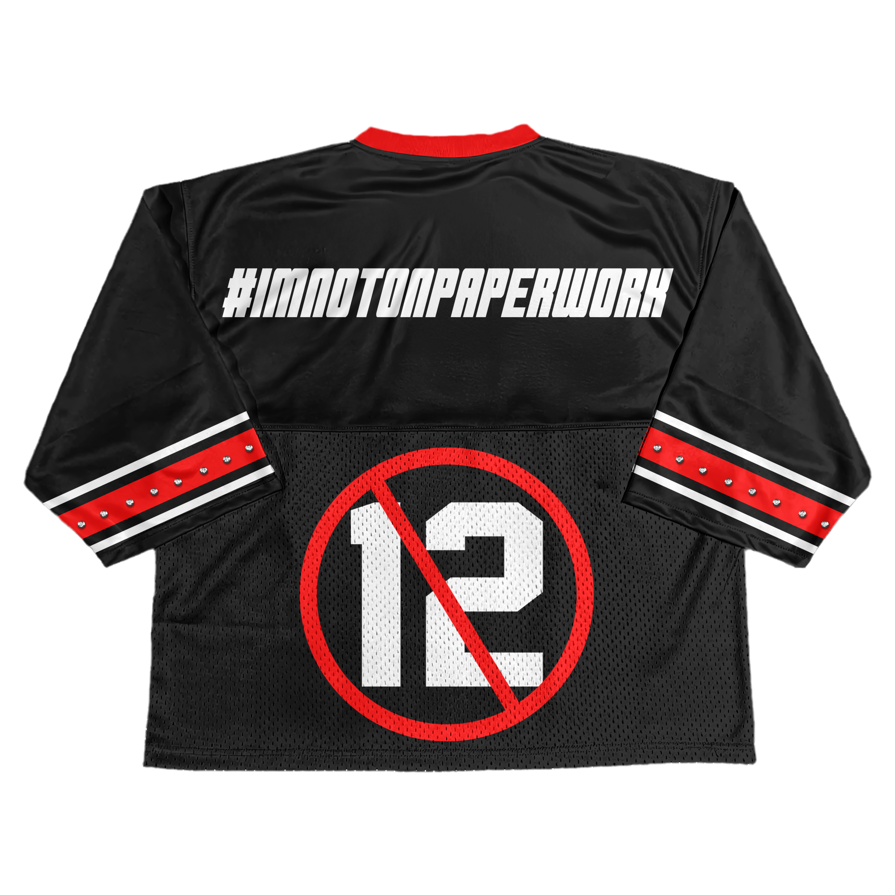 “No Rats Allowed” Black & Red Jersey Set