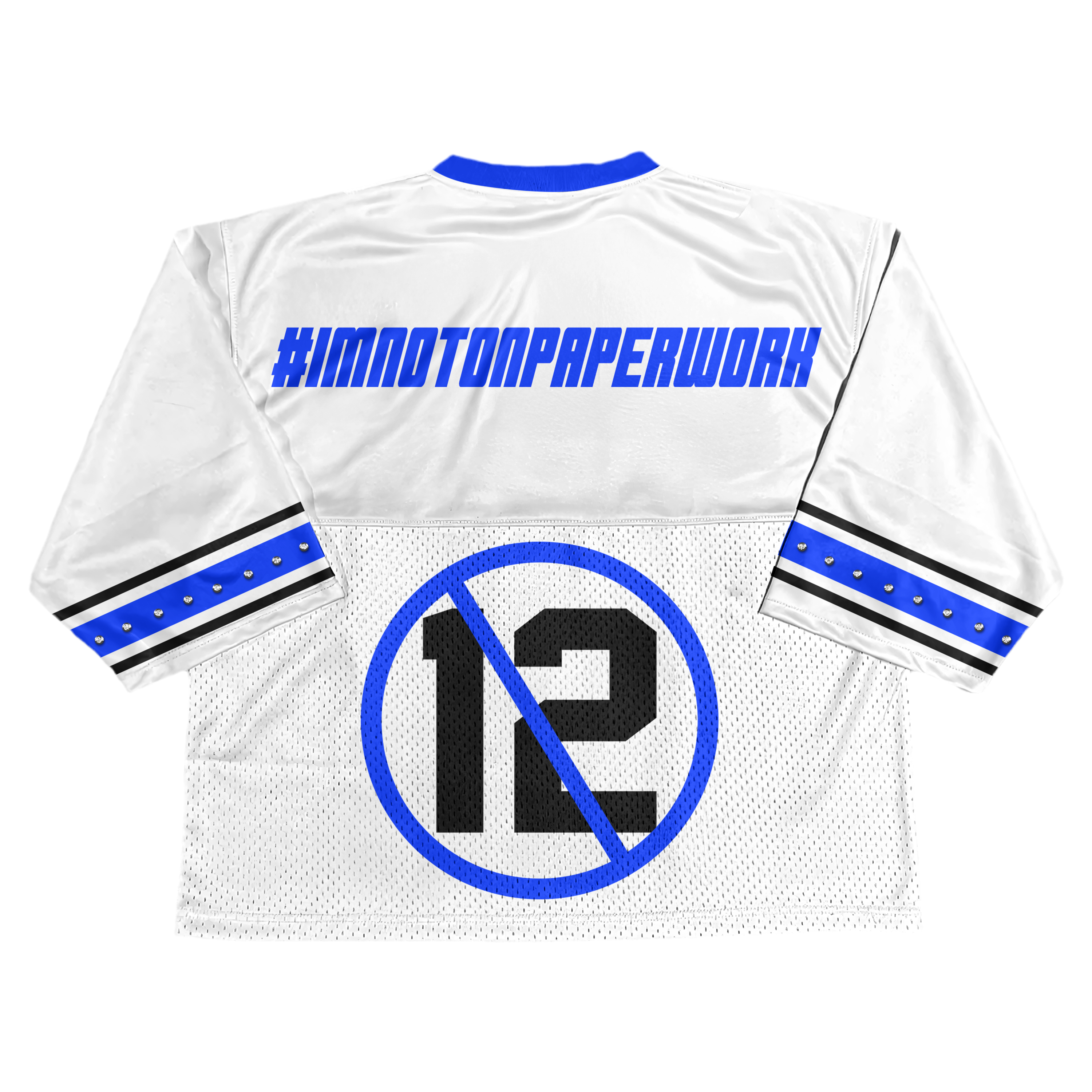 “No Rats Allowed” Blue & White Jersey Set