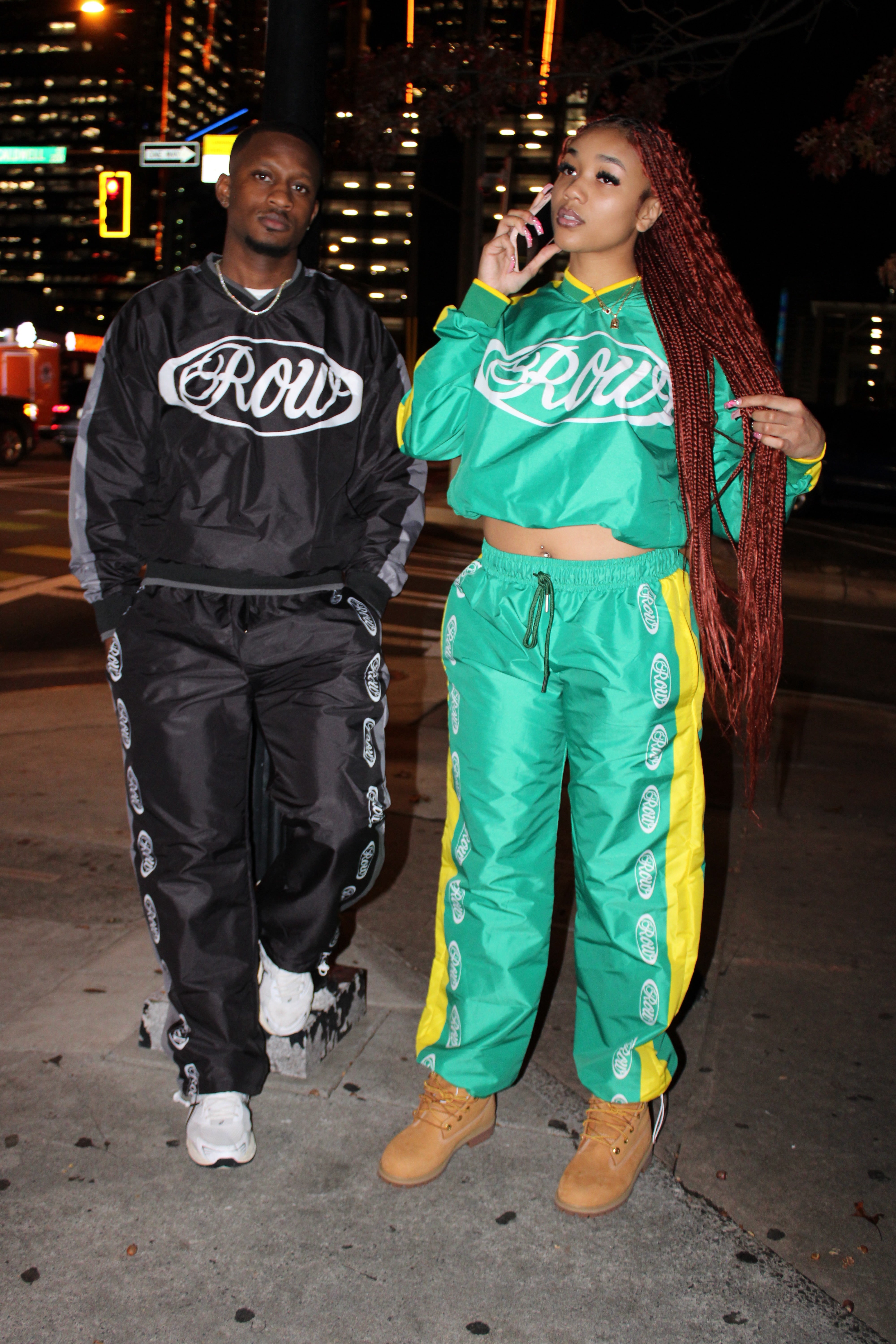 GREEN R.O.W Windbreaker Set