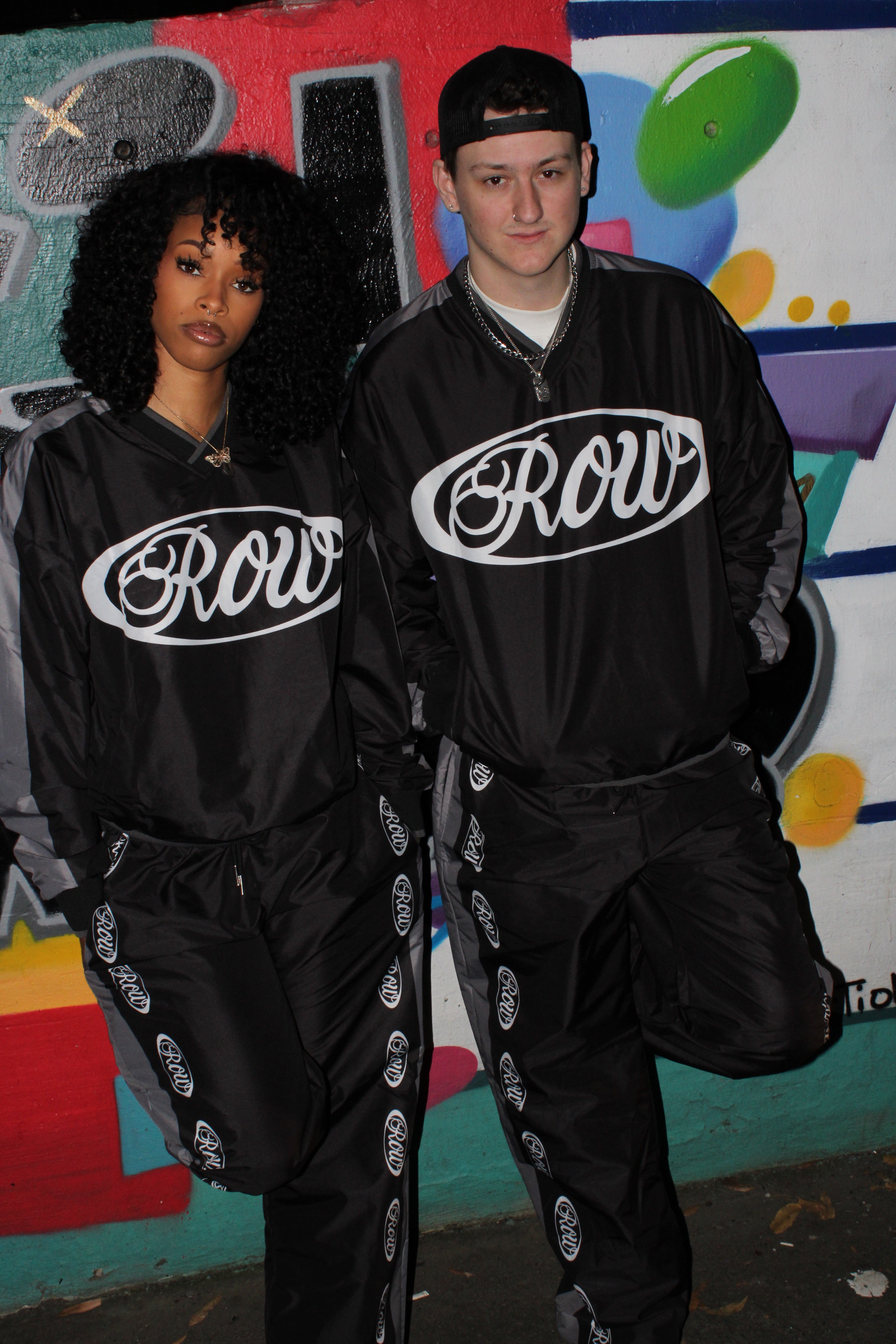 BLACK R.O.W Windbreaker Set